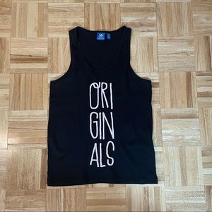 Adidas Originals - Sweat-Resistant 100% Cotton Black Casual Workout Tank